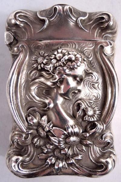  Unger Bros Unger Bros Art Nouveau Loves Me Loves Me Not Daisy Match Safe