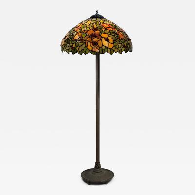  Unique Art Glass Metal Company POPPY by Unique Art Glass Metal Co Floor Lamp Early 20th Century