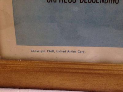  United Artists Original The Fugitive Kind Movie Poster