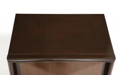  United Furniture Corporation Diamond Front Walnut Nightstands