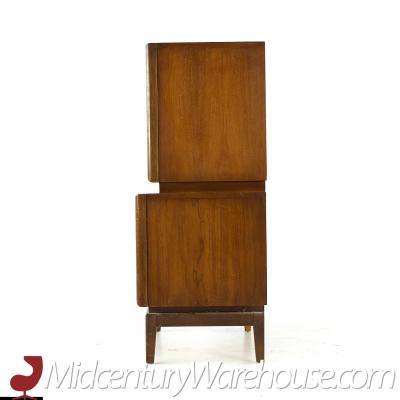  United Furniture Corporation United Diamond Mid Century Walnut Highboy Dresser
