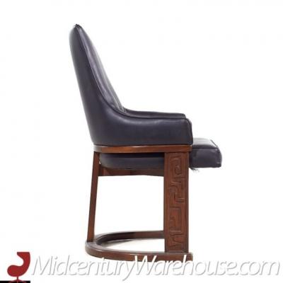  United Furniture Corporation United Furniture Mid Century Walnut Tiki Dining Chairs Set of 6