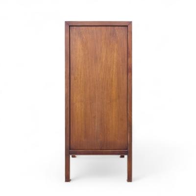  United Furniture Corporation United Tiki Brutalist Mid Century Walnut Gentleman s Chest Highboy Dresser