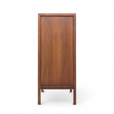  United Furniture Corporation United Tiki Brutalist Mid Century Walnut Gentleman s Chest Highboy Dresser