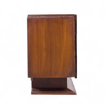  United Furniture Corporation United Tiki Brutalist Mid Century Walnut Lowboy Dresser