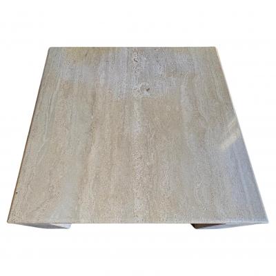  Up Up Italian Modern Travertine Cocktail Table