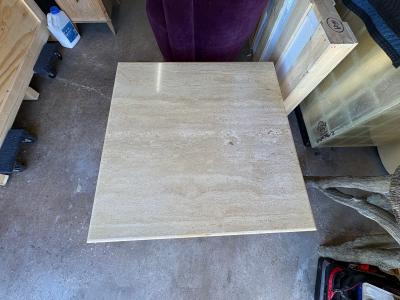  Up Up Italian Modern Travertine Cocktail Table