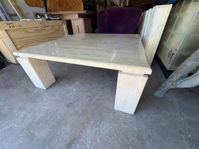  Up Up Italian Modern Travertine Cocktail Table