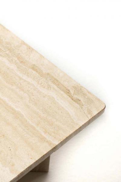  Up Up Large Italian Two Part Travertine Modular Coffee Table by Up Up circa 1970s