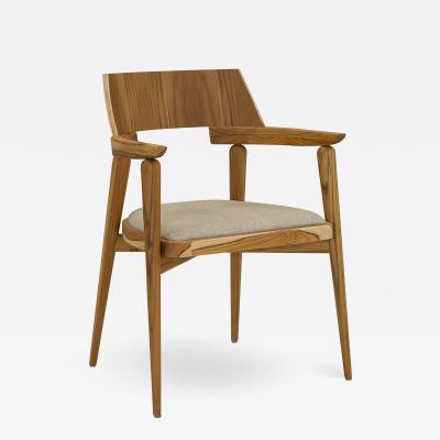  Uultis Design Bone Dining Chair Desk Chair in Teak