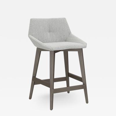  Uultis Design Cubi Counter Stool in Chocolate and Grey Fabric