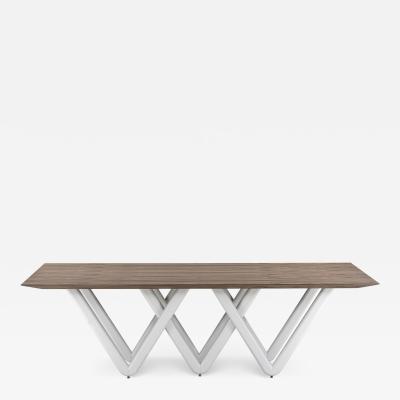  Uultis Design Dablio Dining Table in Walnut and White Legs