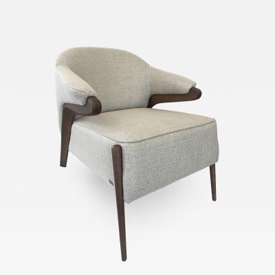  Uultis Design Osa Upholstered Armchair in Walnut Frame