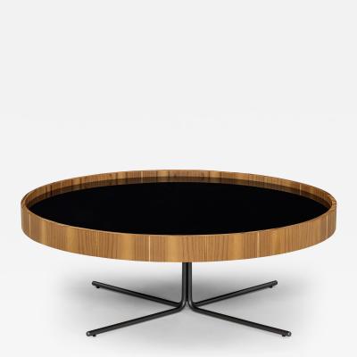  Uultis Design Regia Occasional Table in Teak Wood Finish Featuring Black Nero Glass 39