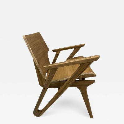  Uultis Design Velo Armchair with Shaped Seat and Shaped Back in Teak Finish