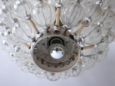  VEB Leuchten Huge Mid Century Modern 13 Flamed Glass Sputnik Chandelier or Pendant Lamp 1960s
