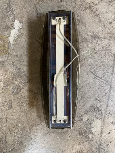  VECA Pair of 2 Italian Double Glass Sconces By VECA 1980s