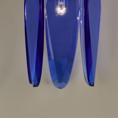  VECA Unusual pair of Italian 1970s Murano wall lights by Veca