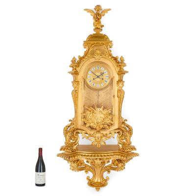VICTOR PAILLARD Very large 19th century French cartel clock by Paillard