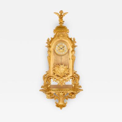  VICTOR PAILLARD Very large 19th century French cartel clock by Paillard