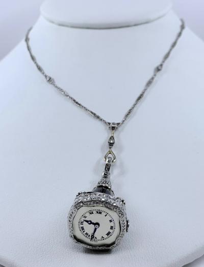 Vacheron Constantin Platinum Art Deco Pendant Watch