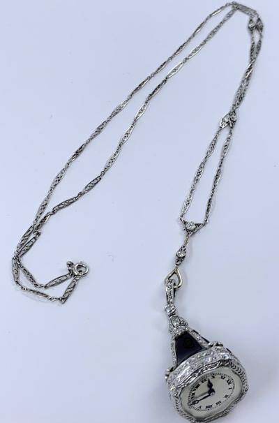  Vacheron Constantin Platinum Art Deco Pendant Watch