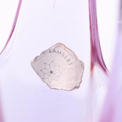  Val St Lambert Val Saint Lambert A red glass Splash vase by Val Saint Lambert Belgium C 1950 