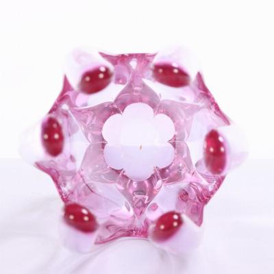  Val St Lambert Val Saint Lambert A red glass Splash vase by Val Saint Lambert Belgium C 1950 