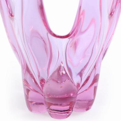  Val St Lambert Val Saint Lambert A red glass Splash vase by Val Saint Lambert Belgium C 1950 