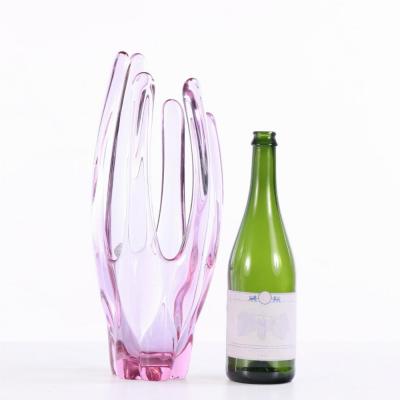  Val St Lambert Val Saint Lambert A red glass Splash vase by Val Saint Lambert Belgium C 1950 