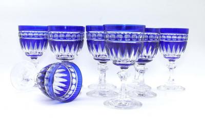  Val St Lambert Val Saint Lambert Cut Crystal Barware Tableware Service 12 People