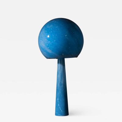  Val St Lambert Val Saint Lambert Extraordinary large blue glass Val Saint Lambert floor lamp 1973