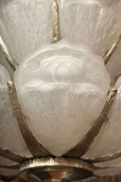  Val St Lambert Val Saint Lambert Impressive Art Deco Chandelier by Val Saint Lambert