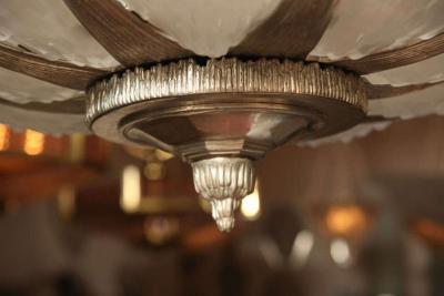  Val St Lambert Val Saint Lambert Impressive Art Deco Chandelier by Val Saint Lambert