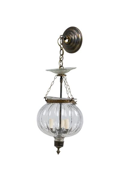  Val St Lambert Val Saint Lambert Val Saint Lambert Belgian 20th Century 3 light Bell Jar Chandelier