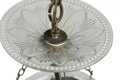  Val St Lambert Val Saint Lambert Val Saint Lambert Belgian 20th Century 3 light Bell Jar Chandelier