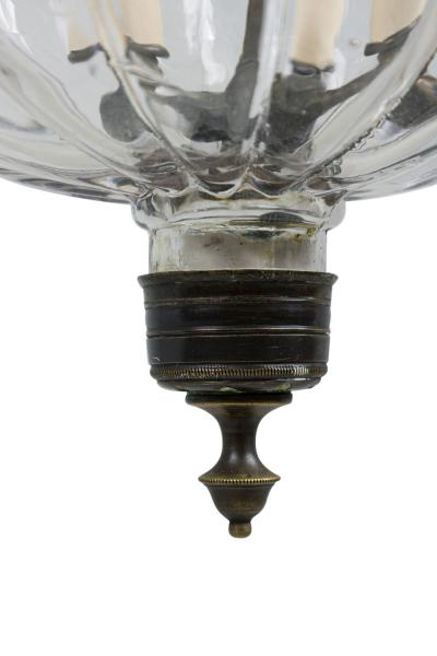  Val St Lambert Val Saint Lambert Val Saint Lambert Belgian 20th Century 3 light Bell Jar Chandelier