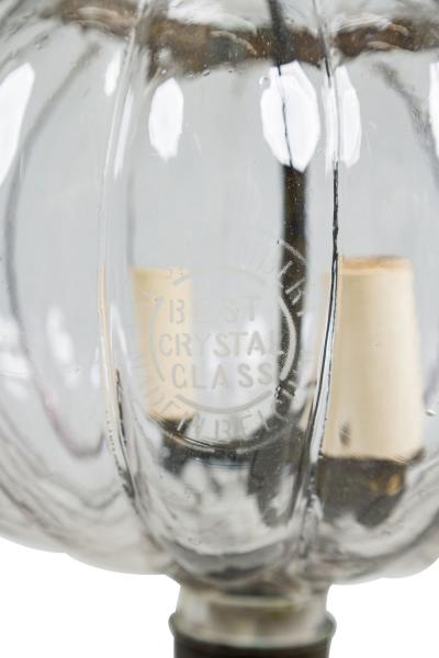  Val St Lambert Val Saint Lambert Val Saint Lambert Belgian 20th Century 3 light Bell Jar Chandelier