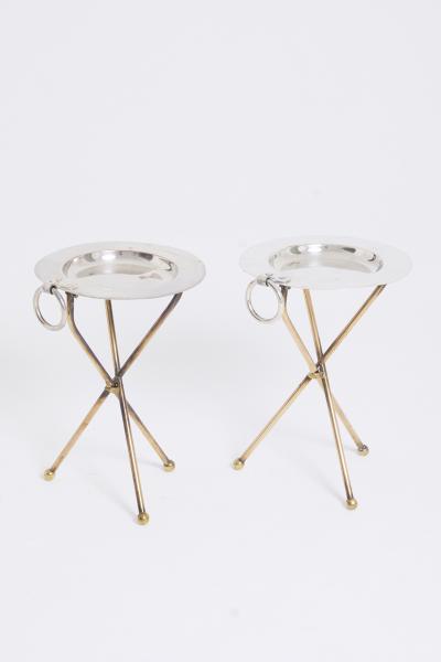  Valenti Pair of Silvered Side Tables