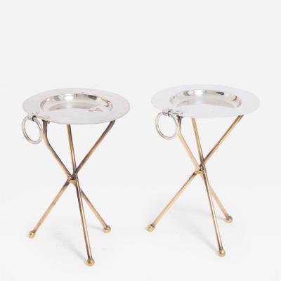  Valenti Pair of Silvered Side Tables