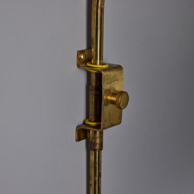  Valinte OY 1950s Valinte Oy Rattan Brass Plug In Wall Lamp in the Manner of Paavo Tynell