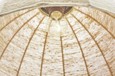  Valinte OY Model 2322 Brass Wall Lamp with Woven Dome Shade by Valinte Oy Finland 1950s