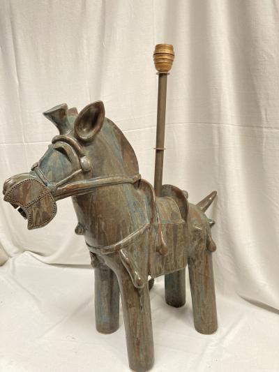  Vallauris 1970s Horse Studio Pottery Vallauris lamp