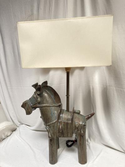  Vallauris 1970s Horse Studio Pottery Vallauris lamp