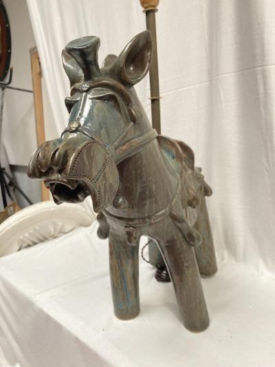  Vallauris 1970s Horse Studio Pottery Vallauris lamp