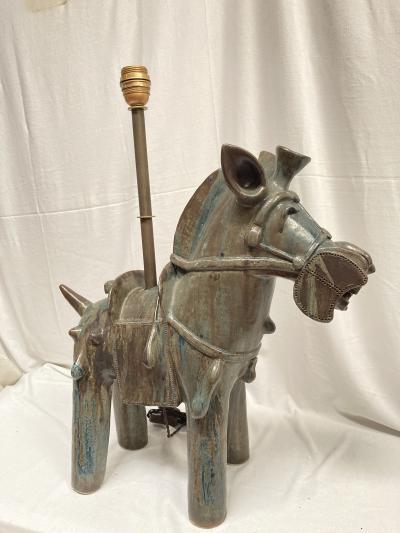  Vallauris 1970s Horse Studio Pottery Vallauris lamp