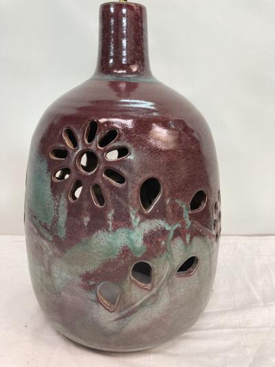  Vallauris 1970s Huge studio pottery lamp from Vallauris