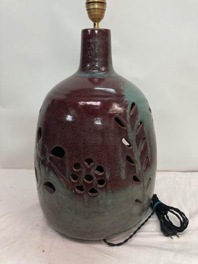  Vallauris 1970s Huge studio pottery lamp from Vallauris