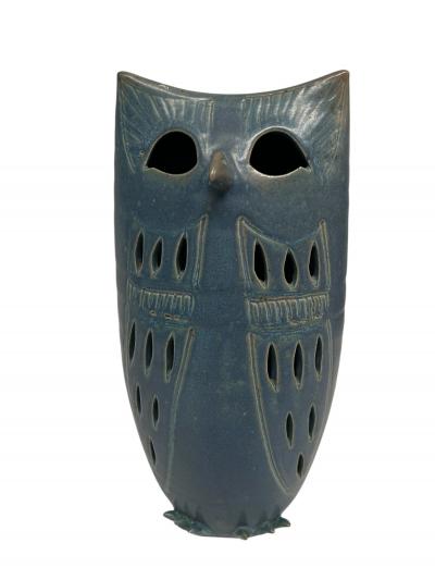  Vallauris 1970s Owl Studio pottery ceramic lamp by Vallauris