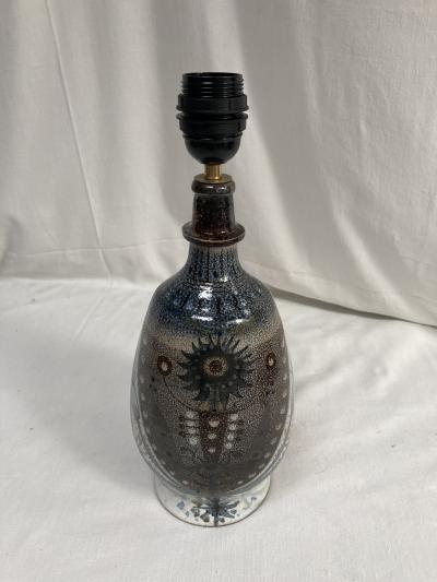 Vallauris 1970s Studio Pottery ceramic lamp by Vallauris